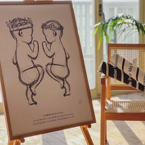 出産祝いの新定番！「生まれた時の大きさで作る等身大アートポスター